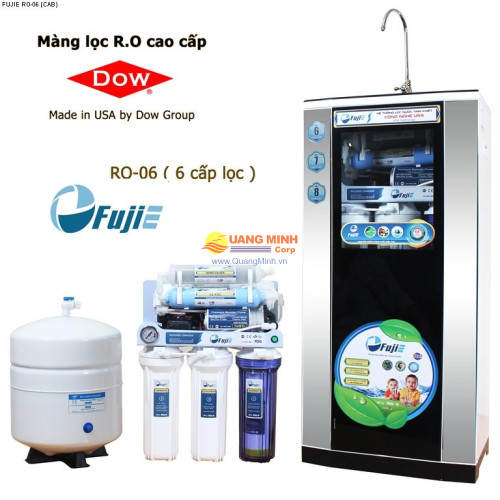 Máy lọc nước tinh khiết RO thông minh FujiE RO-06 ( 6 cấp lọc - bao gồm tủ cường lực ) 